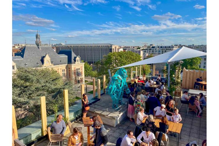 On monte sur La Canopée, le rooftop du Beffroi de Montrouge