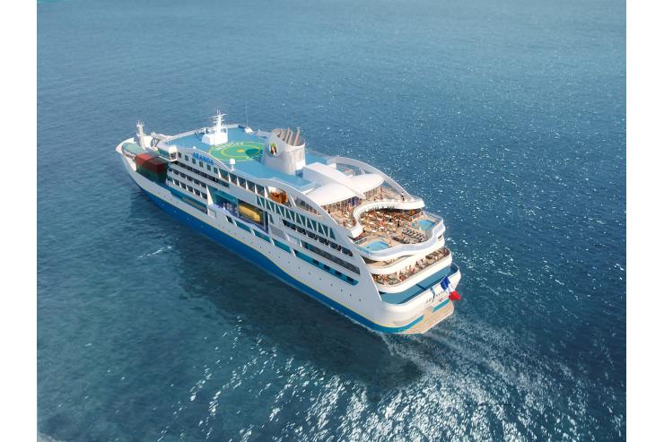 Aranui Cruises inaugure l’Aranoa, son nouveau navire en Polynésie