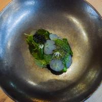 Tartare de boeuf, feuilles de capucines, filet d'anchois, fleurs d'ail © Yonder.fr