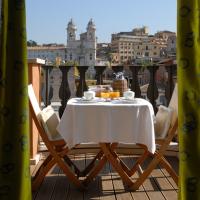 Dans le Penthouse, un vaste balcon permet de profiter des vues sur Rome © Portrait Roma