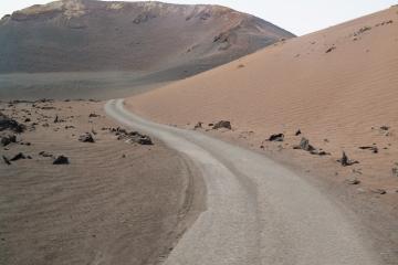 En bus dans le parc de Timanfaya.